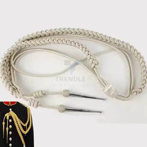 สายสะพายไหล่แบบถักเคลือบเมทัลลิกสีทอง Aiguillette ทำจากผ้าฝ้าย/ไนลอน คุณภาพพรีเมียม สำหรับงานพิธี สามารถปรับแต่งได้ เหมาะสำหรับเครื่องแบบ - Product Image 4