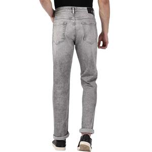Jean vintage pour homme de marque célèbre, en denim de coton imprimé, délavé, été/hiver, avec boutons - Product Image 3
