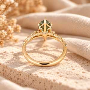 2 CT Fancy Green Dutch Marquise Cut Lab Grown Diamond Luxury <b>Nature</b> <b>Inspired</b> Leaf Band <b>Ring</b> 10K/14K/18K Solid Anniversary Party - Product Image 6