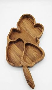 Plateau de service en bois fait main, assiette à collation en bois, présentoir à fruits et noix sectionnel pour la décoration de table de fête - Product Image 4