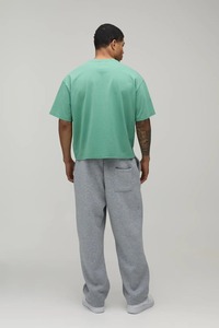 Camiseta Oversize de Corte Cuadrado para Hombre, Hombros Caídos, Algodón Grueso, Estilo Urbano, Casual, Moda de Verano, Uso Diario Relajado - Product Image 3