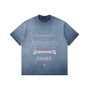 เสื้อยืดคุณภาพสูง เนื้อผ้าหนา 100% คอตตอน สโตนวอช พิมพ์ลายโลโก้ตามสั่ง สไตล์วินเทจ สตรีทแวร์ เสื้อยืดผู้ชาย - Product Image 4