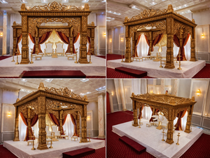 Mandap Tradicional para Bodas Tamilas, Impresionante Mandapam del Sur de la India, Estilo Grand Gopuram, para Bodas en Sídney - Product Image 6