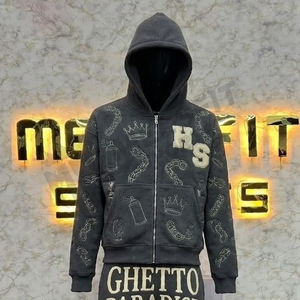 Ensemble de survêtement zippé personnalisé pour homme – Tenue de sport élégante deux pièces légère pour l'entraînement, le jogging et la gym - Product Image 2