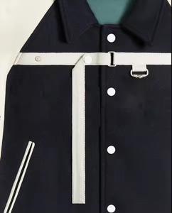 Vestes d'hiver pour hommes, coupe-vent, en cuir personnalisé, imperméables, respirantes, écologiques, style streetwear, blouson baseball, veste de travail - Product Image 3