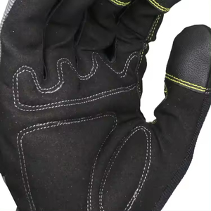 Gray Anti-impact Mechanical Work <b>Gloves</b> Mechanics Impact <b>Gloves</b> Padded Palm & Knuckles <b>Touch</b> <b>Screen</b> Hand Safety Working <b>Gloves</b> - Product Image 4