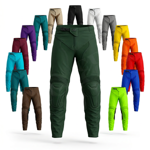 Pantalones de moto estilo cargo personalizados para exteriores, impermeables, de tela elástica con múltiples bolsillos, pantalones jogger para motociclismo para hombre - Product Image 1