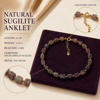 En gros, Bracelet de cheville ajustable en argent 925 plaqué or, orné de perles de pierre naturelle, pour la méditation féminine