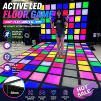 Garantie 1 an, installation facile, thème multi-jeux personnalisé, jeu actif, sol LED interactif RGB, piste de danse LED interactive