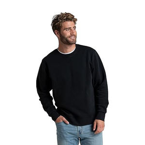 Sweat-shirt pour homme lavé aux enzymes, finition silicone, intérieur brossé pêche, molleton bouclette, coupe décontractée, col rond, toucher doux vintage - Product Image 1