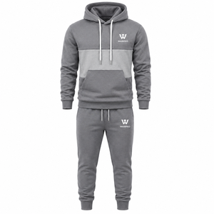 2026 New Design <b>Boys</b> Heavyweight 2 1 100% Cotton Tracksuit Custom Logo Silk Screen Printed Jacket Pants Set Breathable Athletic - Product Image 1