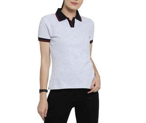 Polo de golf pour femme à manches courtes, en piqué de coton brodé, couleur unie, col à revers, uniforme professionnel de luxe, vente chaude - Product Image 3