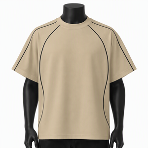 Custom <b>Men</b> <b>Oversized</b> Athletic Raglan T <b>Shirt</b> Contrast Piping Soccer Training Jersey Streetwear Loose Short Sleeve Sport <b>Gym</b> Tops - Product Image 3