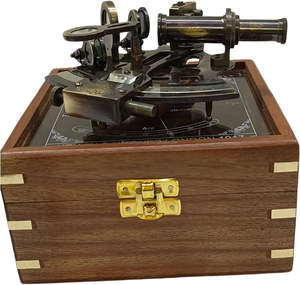 เซ็กซันท์โบราณทองเหลืองยี่ห้อ Kelvin & Hughes ลอนดอน ปี 1917 พร้อมกล่อง  สำหรับการศึกษา  ผ่านการปรับเทียบแล้ว - Product Image 6