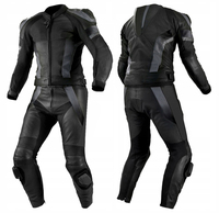 Traje de Motocicleta de Última Moda, de Alta Calidad, en Cuero Resistente y Cortavientos