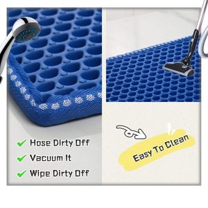 A forma di MiLi, Design antigraffio, doppio strato, 21 \ "X 14 \", lettiera per gatti blu impermeabile per urina e facile da pulire, lettiera per accessori - Product Image 2