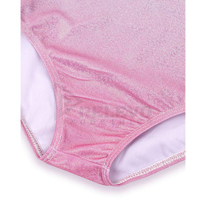 Nouveau justaucorps de gymnastique sans manches pour bébés filles, en maille ornée de strass, tissu respirant extensible en polyester et élasthanne 220 GSM - Product Image 6