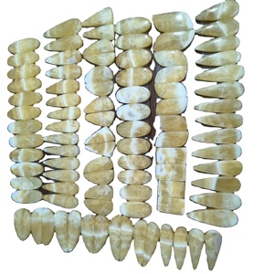 ราคาขายส่งพลอยคูชิ หินแคลไซต์สีเหลืองธรรมชาติ แบบคาโบชองคู่ ขัดเงา พลอยหลวม ขนาด 10-25 มม. รับรองคุณภาพสำหรับทำเครื่องประดับ - Product Image 4