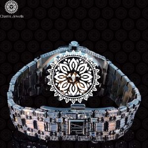Montre de luxe Charm_Jewells en acier inoxydable 40 mm, mouvement mécanique analogique, date automatique, cadran en verre, résistance à l'eau 10 bars, pour homme - Product Image 4