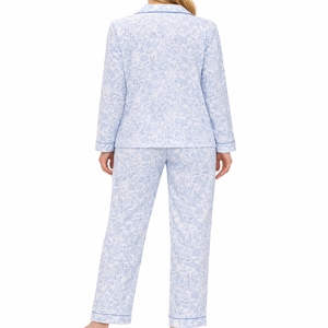 Conjunto de pijama de color personalizado para mujer, de manga larga, con botones, ropa de dormir cómoda, traje de dormir con ajuste cómodo para mujer - Product Image 3