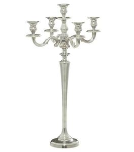 <b>Silver</b> Finish Premium Style Handmade Eco-Friendly Candelabra High Quality Metal Table Decor for Luxury Home Christmas Formal - Product Image 5