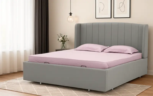 Lit plateforme en bois rustique fait main de qualité supérieure, taille King, avec rangement, meuble sculpté en bois massif pour chambre à coucher - Product Image 4