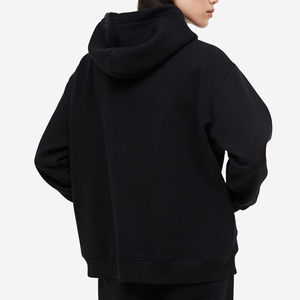 Sweat à capuche oversize 100 % polyester de qualité supérieure pour femme, épaules tombantes, style streetwear, avec impression de logo personnalisée 2026 - Product Image 3