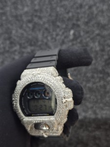 Pass Diamond <b>Tester</b> Quartz Digital Moissanite DW6900 Watch Case <b>Gold</b> Plated VVS Diamond Iced Bezel Luxury Jewelry Parts Kids - Product Image 2