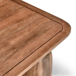 New Modern Solid Mango Wooden <b>Rounded</b> Edges Top <b>Folding</b> Legs Handmade Durable Eco-Friendly Portable Luxury Style Coffee <b>Table</b> - Product Image 5