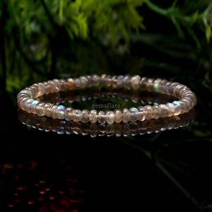 Flashy Natural <b>Labradorite</b> <b>Bracelet</b> Handmade Healing Crystal Stretch <b>Bracelet</b> <b>Labradorite</b> Gemstone Jewelry Making Wholesale Bulk - Product Image 5