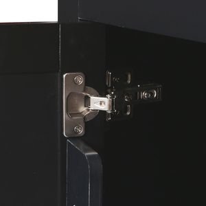 Carrello da Cucina con 5 Ruote, Isola con Piano Ribaltabile in Legno di Gomma, Armadietto con Ante e Scaffali Interni per Stoccaggio - Product Image 6