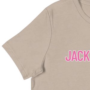 Taupe Beige Womens Jack and Jill Embroidery <b>Shirt</b> Short Sleeve Crew Neck Cotton Tee Casual Everyday Fashion Top Comfortable - Product Image 3
