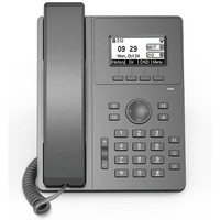 Téléphone IP VoIP SIP d'entrée de gamme ECG-IP100 avec 2 comptes SIP, voix HD, écran LCD 2,3 pouces et PoE en option pour usage professionnel