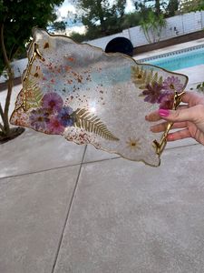 Rectangular <b>Resin</b> Luxury Tray Contemporary <b>Resin</b> Decorative Tray High-End <b>Resin</b> Home Serving Tray Artistic <b>Epoxy</b> <b>Resin</b> <b>Table</b> - Product Image 3