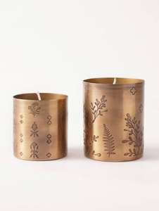 Pot à bougie en métal doré de haute qualité pour la décoration de table, la maison, Noël et les mariages. - Product Image 1