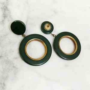 Boho-Chic Terrazzo Résine Ronde Boucles D'oreilles À La Mode Transparent Déclaration Bijoux - Product Image 3