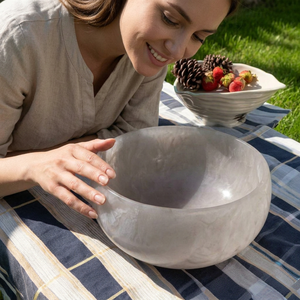 Tazón de Resina Ecológico y Duradero con Diseño Clásico de Menta y Vainilla, Hecho a Mano, Apilable, para Hogar, Hotel, Jardín y Fiestas - Product Image 1