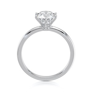 Anillo de Compromiso Solitario con Diamante Cultivado en Laboratorio, Corte Brillante Redondo de 2.75 Quilates, Oro Blanco de 14K, 6 Puntas, Joyería Nupcial Personalizada - Product Image 5