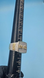 Anillo con Nombre Personalizado con Diamantes Cultivados en Laboratorio de 14K, Anillo Chapado en Oro de 14K sobre Plata de Ley, Anillo de Diamantes Hip Hop de Plata 925 - Product Image 4