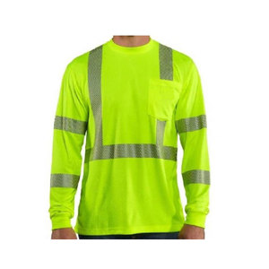 Camiseta de alta visibilidad con cinta reflectante, camiseta de trabajo, camisetas de seguridad para trabajadores de la construcción. - Product Image 4