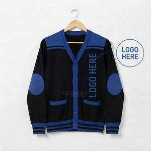 Cosh International - Cárdigan de Invierno Azul y Negro de Grosor Estándar con Logotipo Personalizado de la Hermandad Acrílica Sorority, Manga Larga - Product Image 5