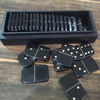 Jeu de société dominos 28 puces en résine de bois moderne fait à la main amusant de haute qualité pour les enfants et les adultes