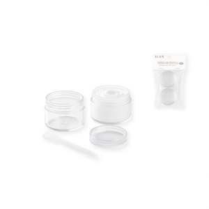Tarros Cosméticos Ilan con Espátula 30g 2 Piezas para Almacenamiento de Maquillaje - Product Image 1
