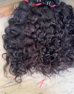 Donneur unique indien naturel bouclé brut non transformé cuticules alignés 100% sans enchevêtrement pas cher Remy Double trame Extension de cheveux - Product Image 3