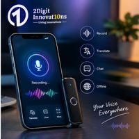 Appareil intelligent tout-en-un portable pour l'enregistrement et la traduction vocale IA en temps réel hors ligne, avec application mobile