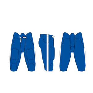 Maillot de football américain personnalisé sublimé bleu col en V manches courtes anti-humidité ajusté uniforme adulte homme toutes saisons - Product Image 3