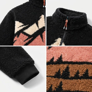 Super Quality Winter <b>Warm</b> <b>Fleece</b> <b>Jacket</b> Stand Collar Zip Up Winter <b>Warm</b> Coat Color Block Sherpa Outdoor Casual <b>Fleece</b> <b>Jacket</b> - Product Image 6