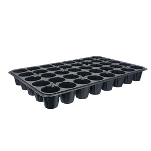 สีดํา PS พลาสติกเนอสเซอรี่ถาดฝาปิดดอกไม้หม้อ Grow กล่อง 40 เซลล์การงอกเริ่มต้นต้นต้นต้นกล้าหลุมถาด Seeder โฟม STR-040-1 - Product Image 6