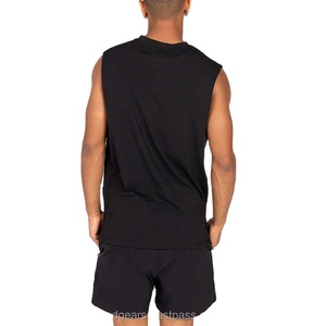 Top marque hommes vêtements de sport personnalisé décontracté sport débardeur avec col rond coton Spandex Muscle haut pour musculation Gym formation - Product Image 4