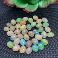 Opales éthiopiennes naturelles, taille 7x9 mm, semi-précieuses, qualité 3A, cabochon d'opale éthiopienne ovale pour bijoux